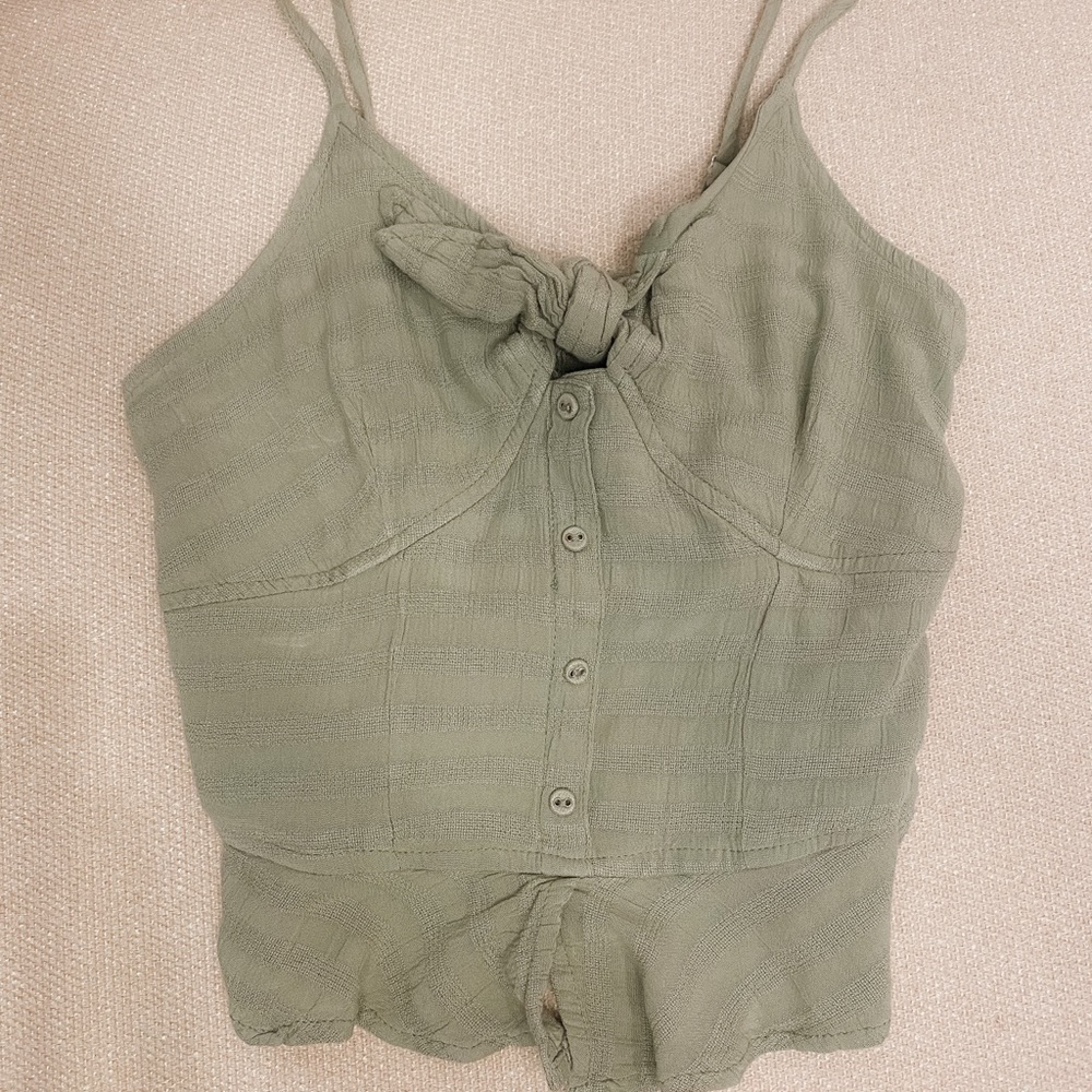 Sage Green Strappy Top
